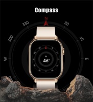 Meilleure montre connectée GPS QX17 2025 avec écran tactile, appels Bluetooth, étanche, moniteur de fréquence cardiaque, pour sports de plein air, pour hommes et femmes