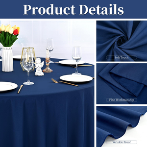 120 Inch Woven Velvet Custom Plain Dyed <b>Table</b> Cover for Banquet <b>Party</b> Outdoor Wedding Events Inthetrend Brand Fast Delivery - Product Image 4
