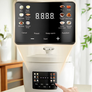 Cuisinière électrique multifonction en céramique blanche de 3 <span class=keywords><strong>litres</strong></span>, <span class=keywords><strong>mijoteuse</strong></span> en céramique plus épaisse avec double couvercle en céramique. - Product Image 4