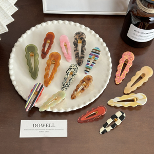 Pinzas para el Pelo Dowell con LOGO Personalizado de 7 cm, Nuevos Pasadores de Acetato para Mujer y Accesorios para el Cabello para Niñas - Product Image 5