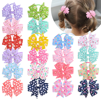 Pita Rambut PC Ribbons Stok Besar, Ikat Rambut Lucu untuk Aksesoris Anak Perempuan, Ikat Rambut Bayi Motif Bunga, Jepit Rambut Warna Solid