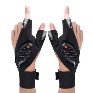 Thể Thao Ngoài Trời Chạy Cơ Khí Làm Việc Ánh Sáng Đèn Flash Nửa Ngón Tay USB Sạc Đèn Pin LED Câu Cá Găng Tay - Product Image 1