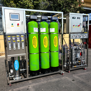 מערכת טיפול במים 250 ליטר לשעה, מסנן אוסמוזה הפוכה FRP 4040 דו-שלבית פלוס EDI DI עם מרכך חול ופחם לייצור קוסמטיקה - Product Image 1