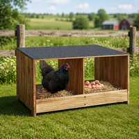 Poulailler en bois pour 2-3 poulets, utilisation en intérieur, bois massif résistant aux intempéries, modèle de poulailler en bois - 6.29