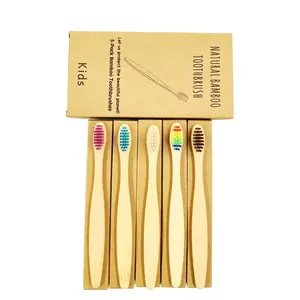 Natural Bamboo Toothbrush Biodegradable Bristle with Logo Eco Friendly Charcoal Bristle Organic Toothbrush Bamboo