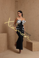 Robes bandage noires à épaules tombantes Ocstrade Factory, vente chaude, robes maxi de soirée de luxe pour femmes, robes élégantes pour femmes
