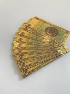 Banconota in Foglia d'Oro Collezione Promozionale Banconota in Plastica Impermeabile Galvanizzata Regalo - Product Image 3
