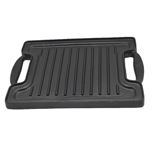 Nueva Plancha de Hierro Fundido Rectangular Precurada Reversible para Camping - Product Image 1