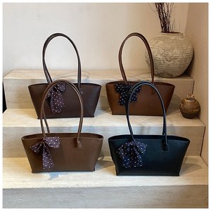 Usine directe rétro grand sac femmes nouveau unique en cuir Pu épaule sous-vêtements sac fourre-tout seau sac à main pour dames - Product Image 6