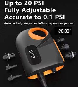 Pompe à air SUP, gonflage haute pression 20PSI avec lumière LED à arrêt automatique, fonction de dégonflage pour planches à pagaie, bateaux, tente - Product Image 5