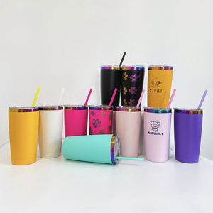 Paquete de 12 Vasos Personalizados con Logotipo para Regalos de San Valentín, Vaso de Acero Inoxidable Aislado al Vacío con Recubrimiento Arcoíris de 20 oz para Grabado Láser - Product Image 2