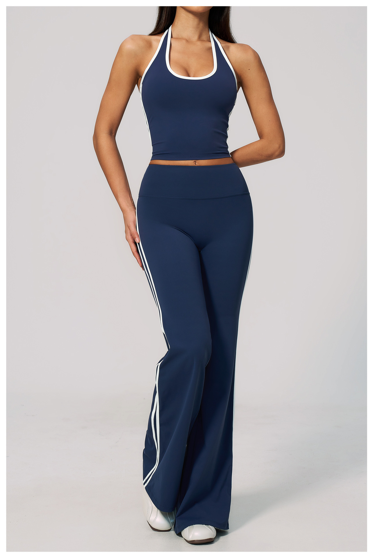 Color-Block Activewear Set: colour and size-option reference for private-label production