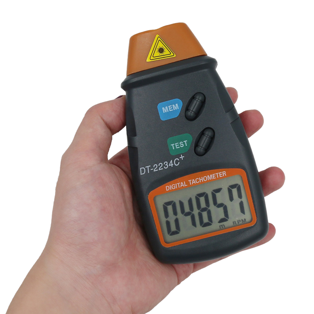 Digital Laser Photo Tachometer Pocket DT-2234C+ Reflective Mark Microcomputer Non Contact Range 2.5-99.999RPM Tester