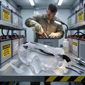Gafas de seguridad ANSI Z87.1 CE EN166 Lente PC transparente Protección contra partículas de alta velocidad Ventilación directa - Product Image 1