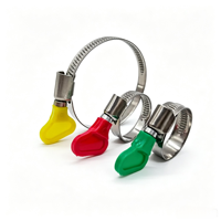 Collier de serrage pour tuyau à poignée en plastique multicolore, à torsion manuelle, facile à utiliser, de fabrication allemande, fourni par l'usine