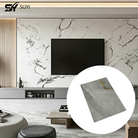 Panneau mural en PVC effet marbre brillant UV de luxe, ignifuge et étanche, pour chambre, hôtel, salon, décoration commerciale, OEM