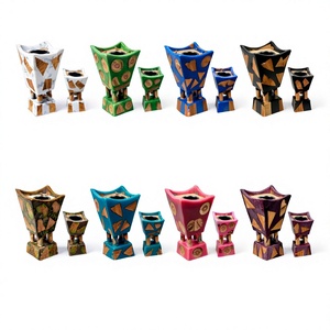 FAIZA CRAFT Brûleur d'encens en bois d'acacia et résine, forme mosquée, de qualité supérieure, pour la maison islamique, fait main - Product Image 1