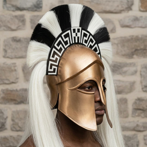 Casque Spartan en Bronze avec Crête en Crin de Cheval, Armure Artisanale Portative pour Cosplay, Affichage de Collection - Product Image 3