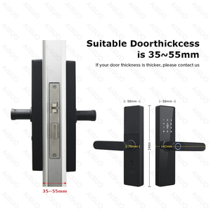 Aisuo tuya wifi thông minh Khóa Cửa Vân Tay sinh trắc học mật khẩu thẻ cerradura inteligente TT khóa kỹ thuật số tuya khóa thông minh - Product Image 4