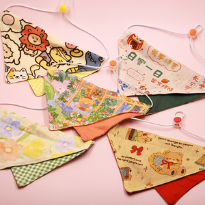 Großhandel Haustier liefert reine Baumwolle gedruckt Haustier Bandanas Lätzchen Katzen Hunde Halskette Outdoor Walking Welpen Kätzchen Zubehör - Product Image 3