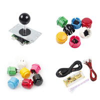 Kit de joystick d'arcade en plastique filaire compatible PC-USB, sur mesure, ressort robuste, réponse rapide, vente directe d'usine