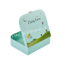 Mini boîte à valises en carton doré, emballage rigide en carton papier pour bébé, coffre-cadeau avec Logo