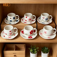 Tasse à café en céramique esthétique à motifs variés, petite tasse à lait pour la cuisine domestique
