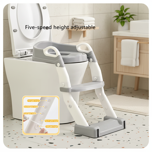 Asiento de entrenamiento para ir al baño, taburete plegable con escalera, inodoro para bebé con silla de inodoro extraíble, juego 3 en 1 <span class=keywords><strong>ELSABABY</strong></span> EB-341 - Product Image 1