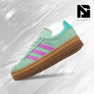 Gazelle Bold J 'เคลียร์ มิ้นท์ แฟลช พิงค์' รองเท้าแฟชั่นผู้ชายอาดิดาสสุดหรูรองเท้าผ้าใบลำลอง - Product Image 1