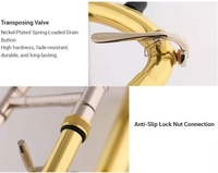 Fine Brass Bb Tenor Trombone Professional Playing Musical Instrument OEM ODM Customized