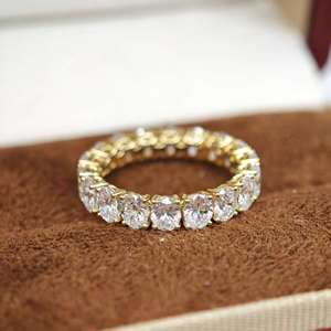 Anillo de Boda de Platino PT900 con Diamante Ovalado Cultivado en Laboratorio de UM Jewelry, para Uso Diario o Fiestas, con Engaste Minimalista para Unisex/Hombres/Mujeres - Product Image 4