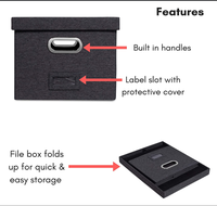 Internet est Meilleur Pliable Fichier Organisateur De Rangement avec Couvercle-Lin Décoratif Dépôt & Rangement Bureau Boîte Lettre Suspendue/jambe