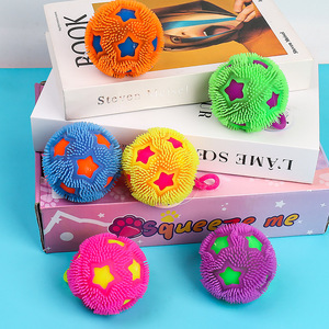 Pelota Sensorial Antiestrés con Luz, Juguete de Estiramiento y Compresión con Cuerda, Pelota Brillante y Colorida para Niños - Product Image 3