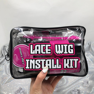 Kit DE APLICACIÓN DE Peluca de paquete de instalación de pegamento de Peluca de encaje con bolsa transparente de PVC de tamaño de viaje - Product Image 2