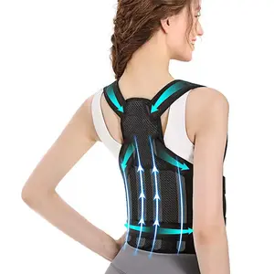 Cinta ajustável para mulheres, cinta corretora de postura para corpo de corcunda, suporte esportivo em neoprene para costas
