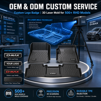 Tapis de sol de voiture 5D en TPE pour Isuzu Ute D-Max, imperméables, résistants à l'usure, écologiques, inodores, vente en gros par le fabricant, support OEM ODM