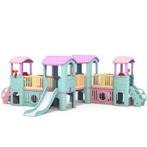 Ensemble de terrain de jeu en plastique pour enfants, modèle 2025, comprenant balançoires et modules de <span class=keywords><strong>toboggan</strong></span> pour les zones de loisirs pour enfants - Product Image 5