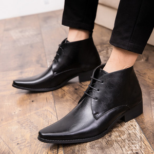 Bottes d'équitation en cuir rétro sportives pour hommes, vente en gros de bottes décontractées pour hommes fabriquées avec la <span class=keywords><strong>construction</strong></span> Goodyear Welt, bottes habillées pour hommes - Product Image 1