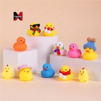 Calendrier de l'Avent transfrontalier pour enfants, mignon, avec petits canards de Noël, boîte à compte à rebours, boîte mystère, ensemble de jouets canards en caoutchouc