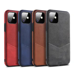 Case For iPhone 11, Premium PU Leather Hybrid Soft TPU Non Slip Surface Texture Cover Anti-Scratch Case For iPhone 11 Pro