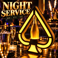 Présentoir à bouteilles LED ZhonNa en forme de pique pour boîte de nuit, présentoir à champagne VIP, support de service de bouteilles pour bar KTV, décoration