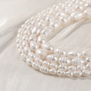 JD GEMS <span class=keywords><strong>Perles</strong></span> de Riz <span class=keywords><strong>Naturelles</strong></span> Blanches d'Eau Douce de Haute Qualité, Forme Filetée, 4-8mm, pour <span class=keywords><strong>Grossiste</strong></span> et Détaillant - Product Image 4