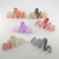 Coloré fleur requin pince cheveux griffe 8cm doux fille cheveux accessoires porte-queue de cheval Clips mâchoire Barrettes pour les filles