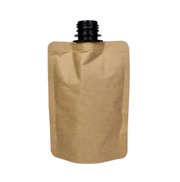 Sac de recharge écologique pochette à bec en papier kraft compostable pochettes d'emballage pour shampoing liquide