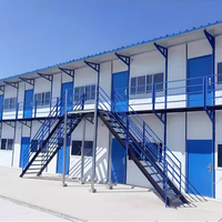 Maison modulaire professionnelle à deux étages en conteneurs préfabriqués, dortoir pour travailleurs et bureau de chantier pour camp de travail