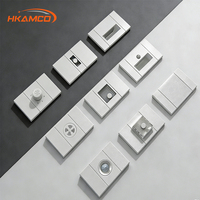 HKAMCO 146 Interruptor de Pared Modular Inteligente, Enchufe Duradero de Fácil Instalación, Blanco, Dorado Champán, Gris Oscuro, Pedido al por Mayor para Proyectos
