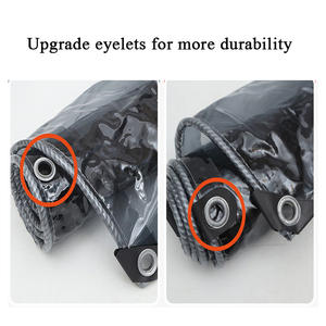 Cubierta de <span class=keywords><strong>lona</strong></span> de PVC transparente negra de 0,35mm, toldos para balcón, <span class=keywords><strong>terraza</strong></span>, cerca a prueba de lluvia, cubierta de plástico transparente para muebles - Product Image 5