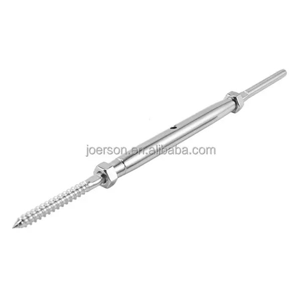 Stainless Steel Closed Body Turnbuckle Machined Jaw and Swage Stud Terminal For Wire Rope Rigging Screw