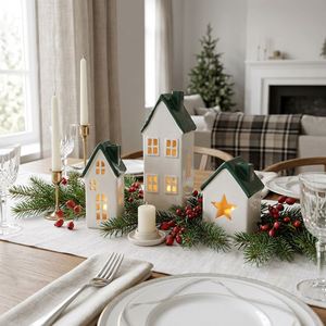 Best Selling Ceramic LED House Figurine Village House LED <b>Light</b> Decor Promotional Gift for Christmas Holiday Corporate Giveaway - Product Image 5