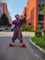 Costume LED Lumineux de Clown Robot sur Échasses en Soie, Coton et Polyester pour Homme Adulte, pour Carnaval, Soirée Rave, Scène et Bar